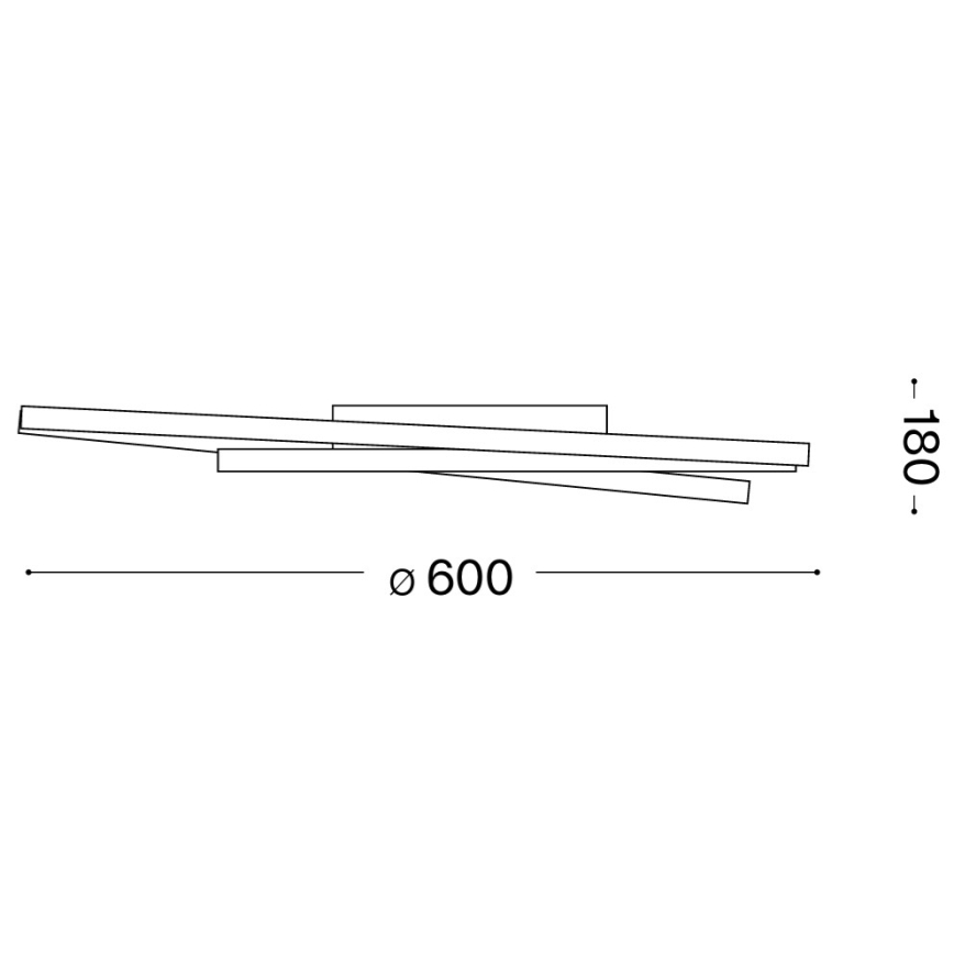 Ideal Lux - LED stropno svetilo z zatemnitvijo OZ LED/48W/230V premer 60 cm CRI 90 bela