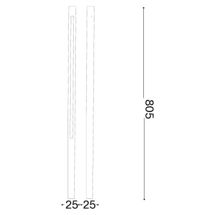 Ideal Lux - zunanja LED svetilka JEDI LED/12W/230V 80 cm CRI 90 IP65 rjava