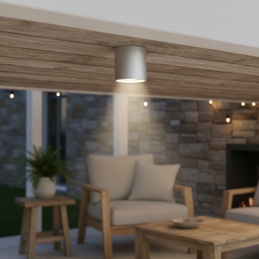 Ideal Lux - Zunanja reflektorska svetilka GUN 1xGU10/28W/230V IP55 siva