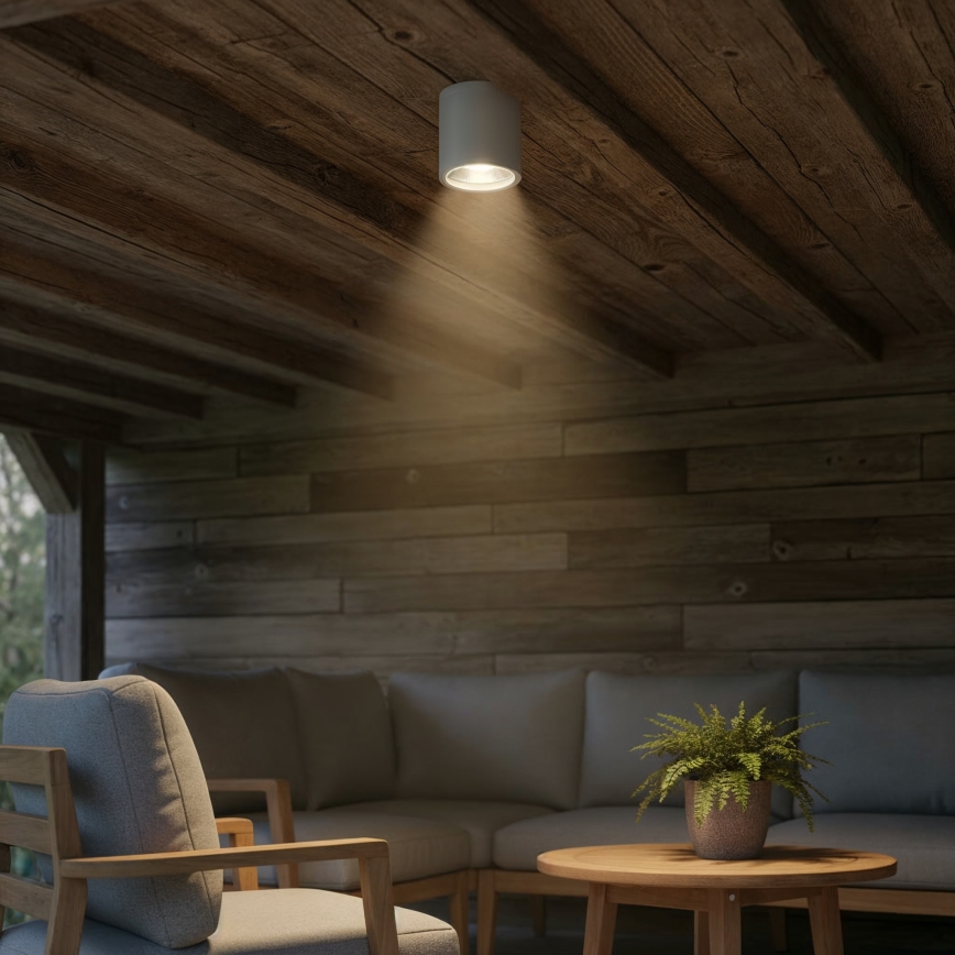 Ideal Lux - Zunanja reflektorska svetilka GUN 1xGU10/28W/230V IP55 siva