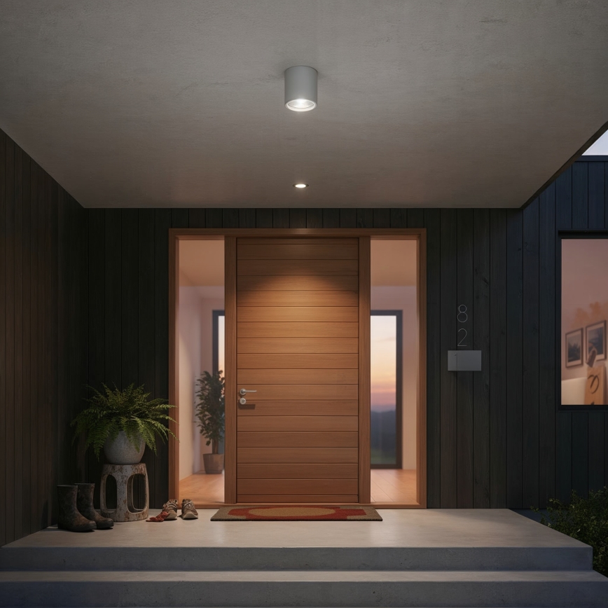 Ideal Lux - Zunanja reflektorska svetilka GUN 1xGU10/28W/230V IP55 siva