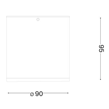 Ideal Lux - Zunanja reflektorska svetilka TECHO 1xGU10/20W/230V premer 9 cm IP54 rjava
