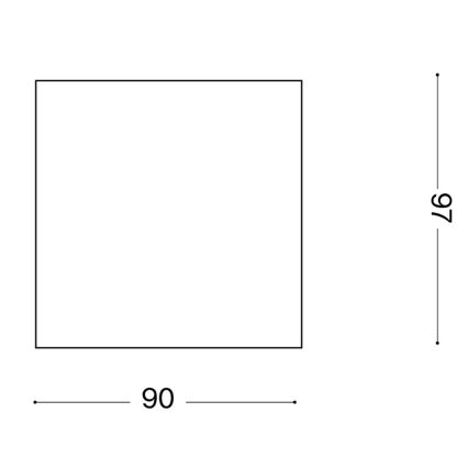 Ideal Lux - Zunanja smerna svetilka TECHO 1xGU10/20W/230V 9x9 cm IP54 črna