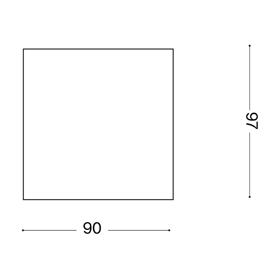 Ideal Lux - Zunanja smerna svetilka TECHO 1xGU10/20W/230V 9x9 cm IP54 črna