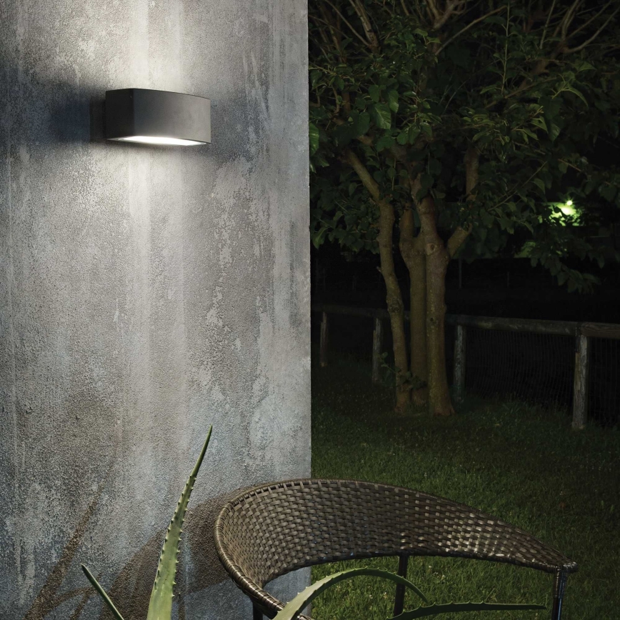 Ideal Lux - Zunanja stenska svetilka ANDROMEDA 1xE27/60W/230V IP55 črna