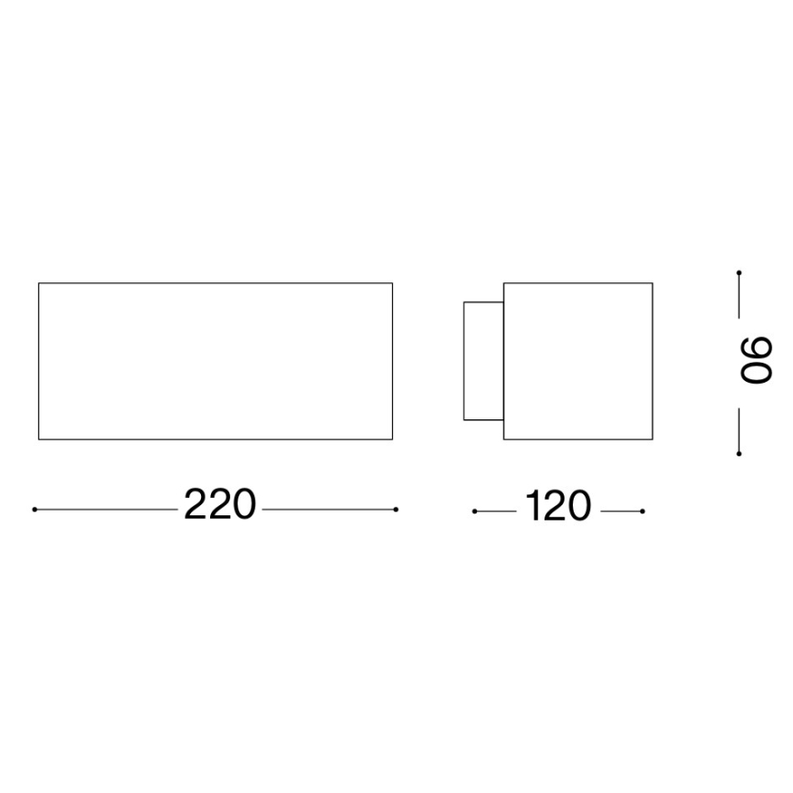 Ideal Lux - Zunanja stenska svetilka ANDROMEDA 1xE27/60W/230V IP55 črna