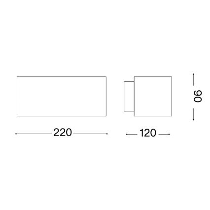 Ideal Lux - Zunanja stenska svetilka ANDROMEDA 1xE27/60W/230V IP55 rjava