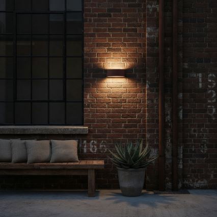 Ideal Lux - Zunanja stenska svetilka ANDROMEDA 1xE27/60W/230V IP55 rjava