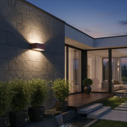 Ideal Lux - Zunanja stenska svetilka ANDROMEDA 1xE27/60W/230V IP55 rjava