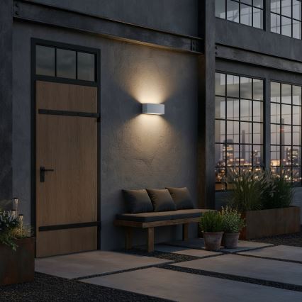 Ideal Lux - Zunanja stenska svetilka ANDROMEDA 1xE27/60W/230V IP55 siva