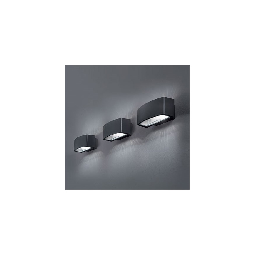 Ideal Lux - Zunanja stenska svetilka ANDROMEDA 2xE27/60W/230V IP55 antracit