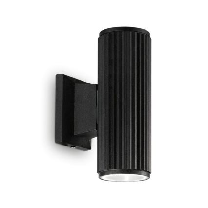 Ideal Lux - Zunanja stenska svetilka BASE 2xGU10/28W/230V IP44 črna