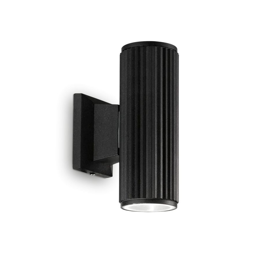 Ideal Lux - Zunanja stenska svetilka BASE 2xGU10/28W/230V IP44 črna