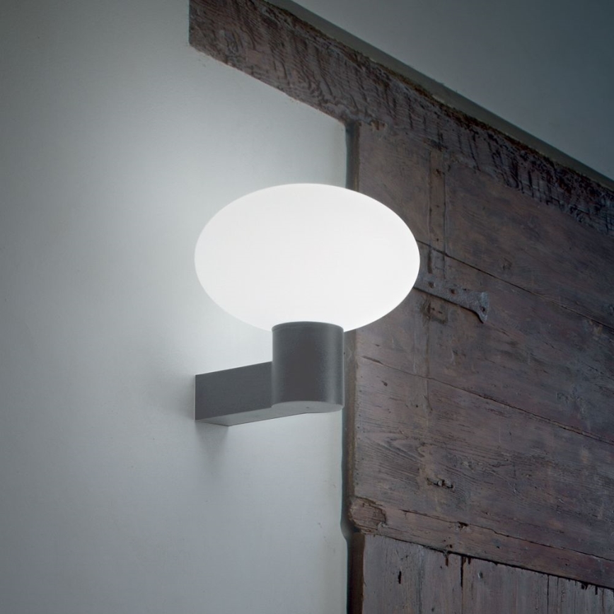 Ideal Lux - Zunanja stenska svetilka CLIO 1xE27/42W/230V IP44 antracit