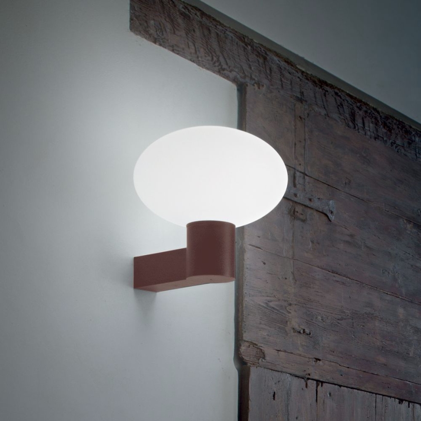Ideal Lux - Zunanja stenska svetilka CLIO 1xE27/42W/230V IP44 rjava