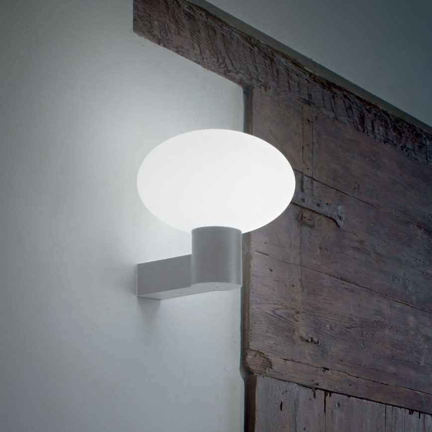 Ideal Lux - Zunanja stenska svetilka CLIO 1xE27/42W/230V IP44 siva