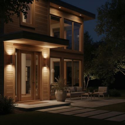 Ideal Lux - Zunanja stenska svetilka GUN 1xE27/60W/230V 31 cm IP54 rjava