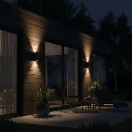 Ideal Lux - Zunanja stenska svetilka GUN 1xE27/60W/230V 31 cm IP54 rjava