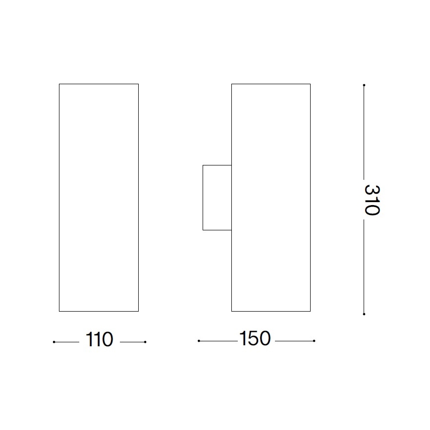 Ideal Lux - Zunanja stenska svetilka GUN 1xE27/60W/230V 31 cm IP54 rjava
