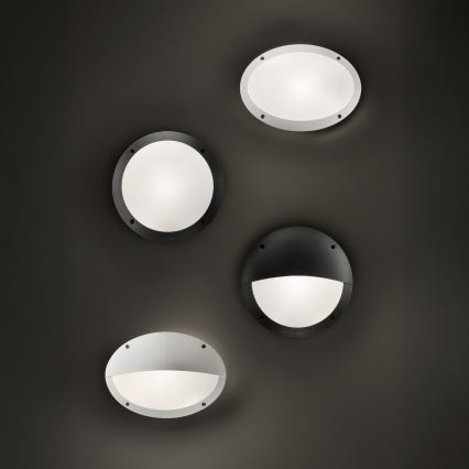 Ideal Lux - Zunanja stenska svetilka LUCIA 1xE27/23W/230V IP66 črna