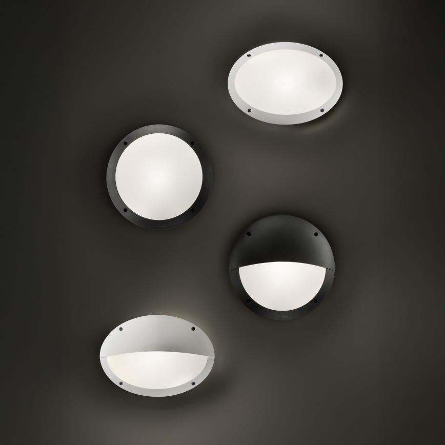 Ideal Lux - Zunanja stenska svetilka LUCIA 1xE27/23W/230V IP66 črna