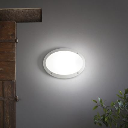 Ideal Lux - Zunanja stenska svetilka MADDI 1xE27/23W/230V IP66 bela