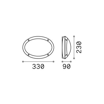 Ideal Lux - Zunanja stenska svetilka MADDI 1xE27/23W/230V IP66 bela