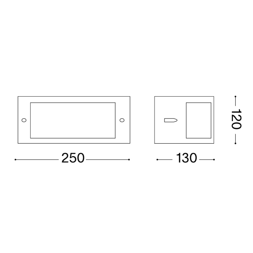 Ideal Lux - Zunanja stenska svetilka REX 1xE27/60W/230V IP44 rjava
