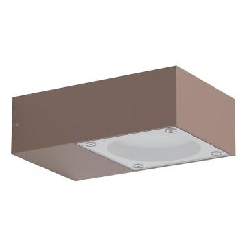 Ideal Lux - Zunanja stenska svetilka SIRIO 1xGX53/9W/230V IP65 rjava
