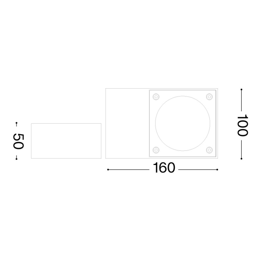 Ideal Lux - Zunanja stenska svetilka SIRIO 1xGX53/9W/230V IP65 rjava