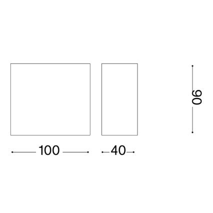 Ideal Lux - Zunanja stenska svetilka TETRIS 1xG9/15W/230V IP44 rjava