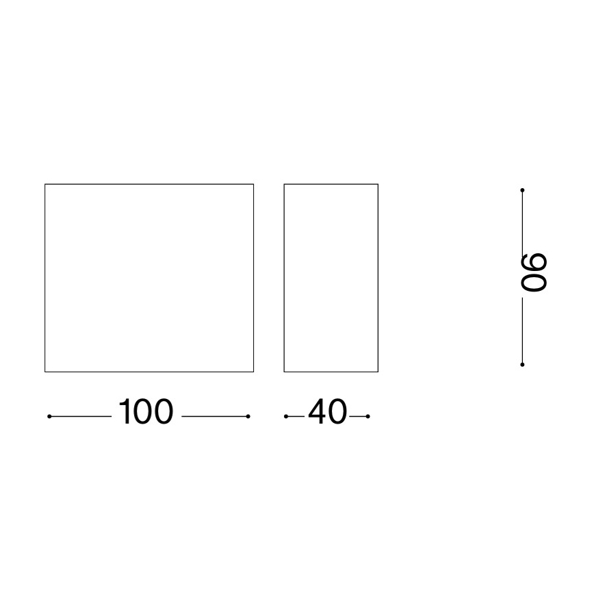 Ideal Lux - Zunanja stenska svetilka TETRIS 1xG9/15W/230V IP44 rjava