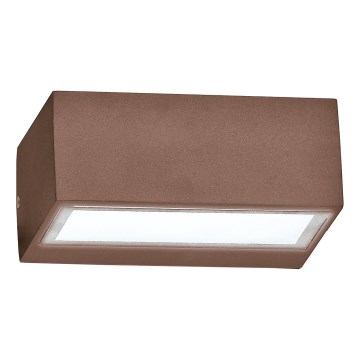 Ideal Lux - Zunanja stenska svetilka TWIN 1xG9/28W/230V IP44 rjava