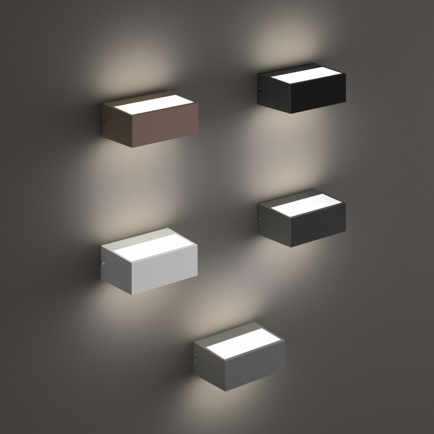 Ideal Lux - Zunanja stenska svetilka TWIN 1xG9/28W/230V IP44 rjava