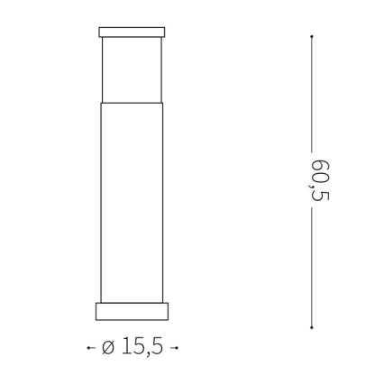Ideal Lux - Zunanja svetilka 1xE27/42W/230V 60 cm IP44 antracit