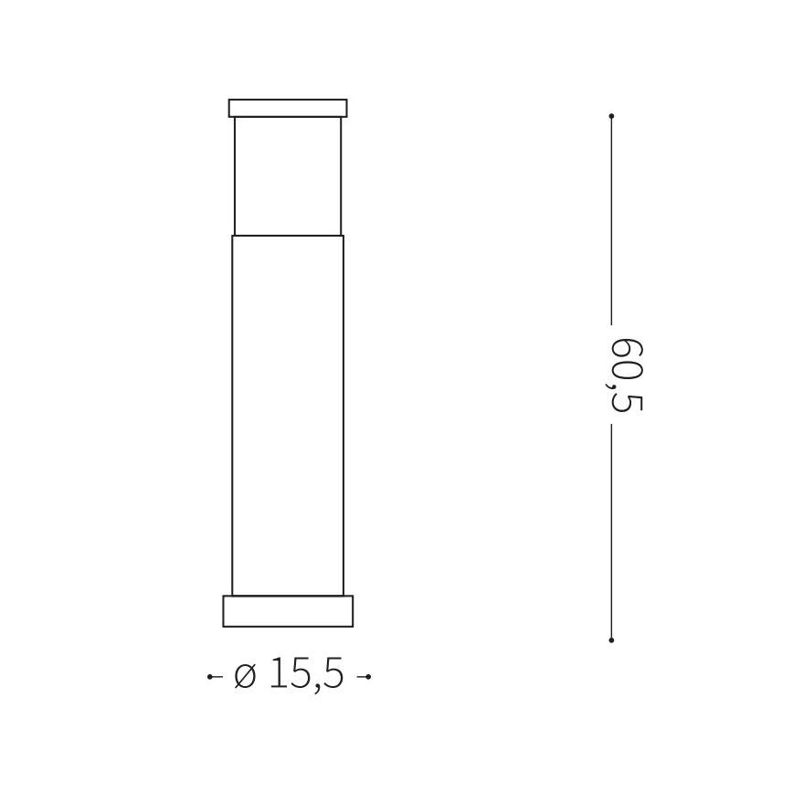 Ideal Lux - Zunanja svetilka 1xE27/42W/230V 60 cm IP65 antracit