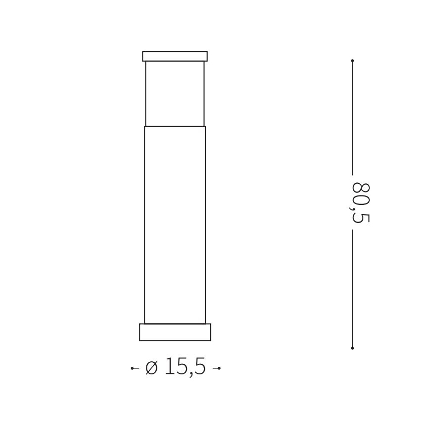 Ideal Lux - Zunanja svetilka 1xE27/42W/230V 80 cm IP44 antracit