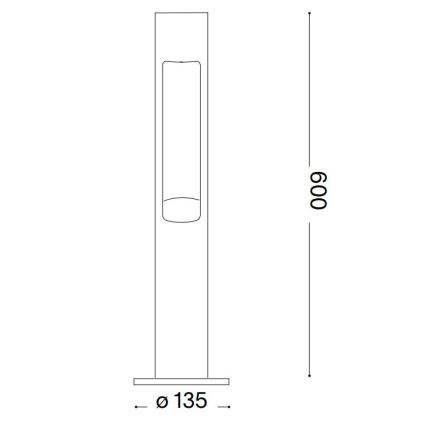 Ideal Lux - Zunanja svetilka ACQUA 1xG9/15W/230V 60 cm IP44 rjava