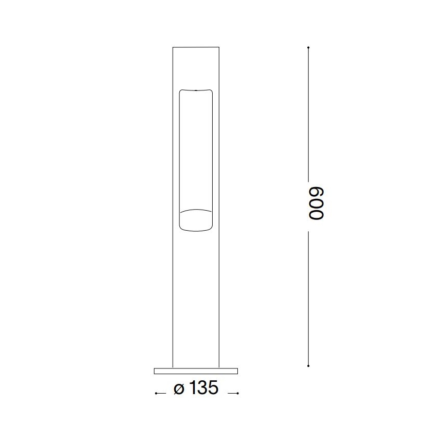Ideal Lux - Zunanja svetilka ACQUA 1xG9/15W/230V 60 cm IP44 rjava
