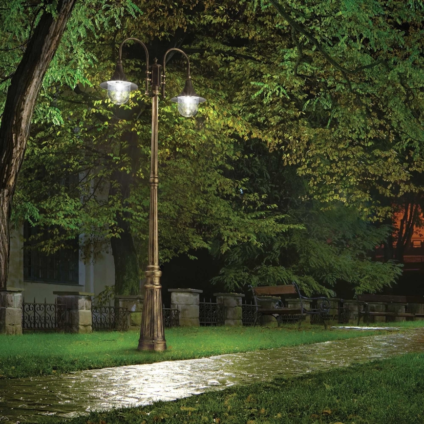 Ideal Lux - Zunanja svetilka CIMA 2xE27/52W/230V 216 cm IP43 patina