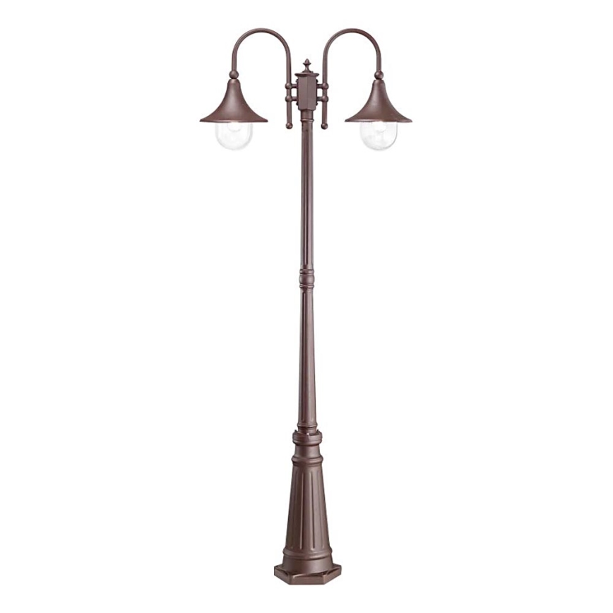 Ideal Lux - Zunanja svetilka CIMA 2xE27/52W/230V 216 cm IP43 rjava