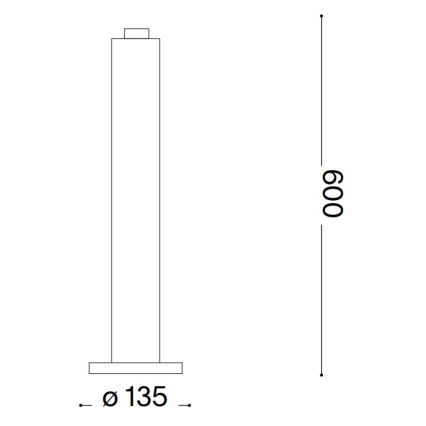 Ideal Lux - Zunanja svetilka CLIO 1xE27/42W/230V 60 cm IP44 črna