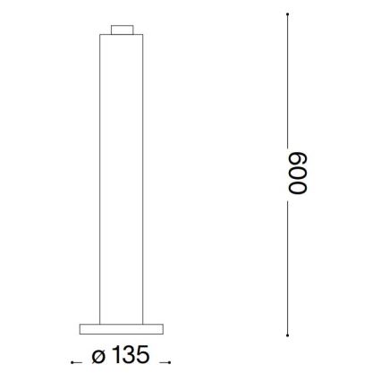 Ideal Lux - Zunanja svetilka CLIO 1xE27/42W/230V 60 cm IP44 rjava