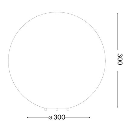 Ideal Lux - Zunanja svetilka DORIS 1xE27/60W/230V premer 30 cm IP44 siva