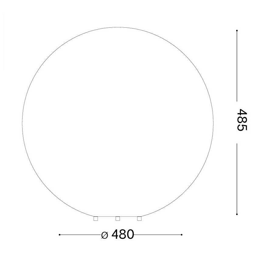 Ideal Lux - Zunanja svetilka DORIS 1xE27/60W/230V premer 48 cm IP44 siva