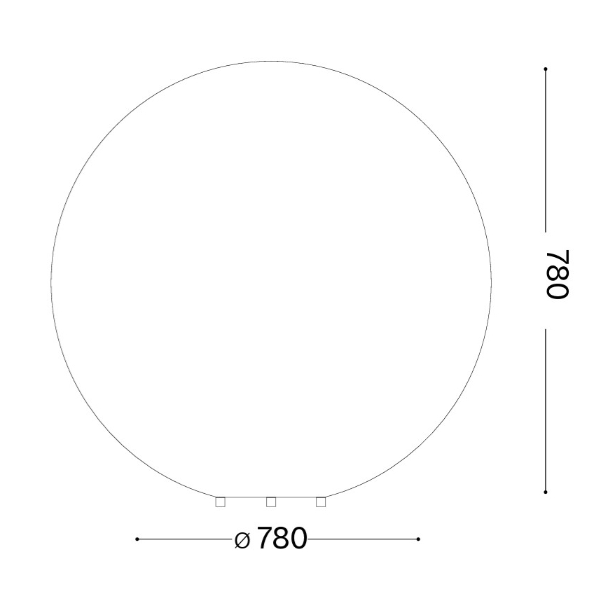 Ideal Lux - Zunanja svetilka DORIS 1xE27/60W/230V premer 78 cm IP44 siva
