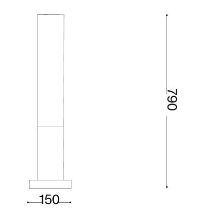 Ideal Lux - Zunanja svetilka EDO OUTDOOR 1xGX53/15W/230V 79 cm IP65 rjava