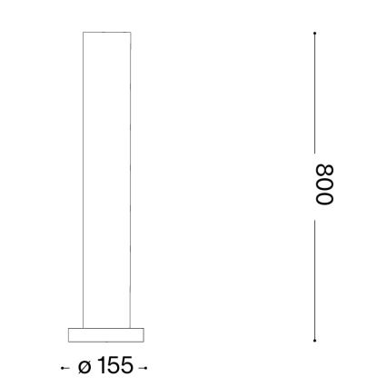 Ideal Lux - Zunanja svetilka EDO OUTDOOR 1xGX53/15W/230V 80 cm IP65 rjava