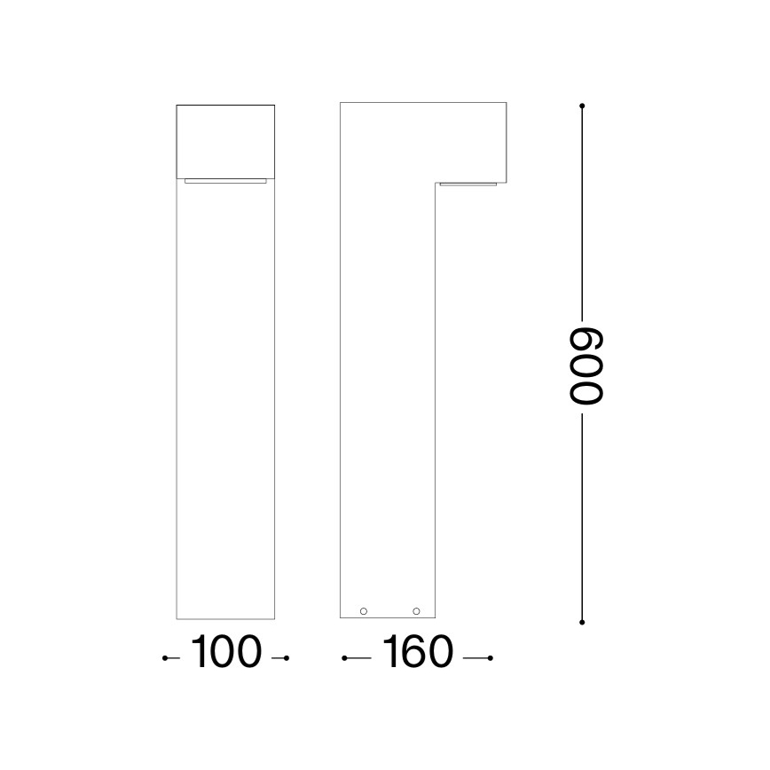 Ideal Lux - Zunanja svetilka SIRIO 2xGX53/9W/230V 60 cm IP65 rjava