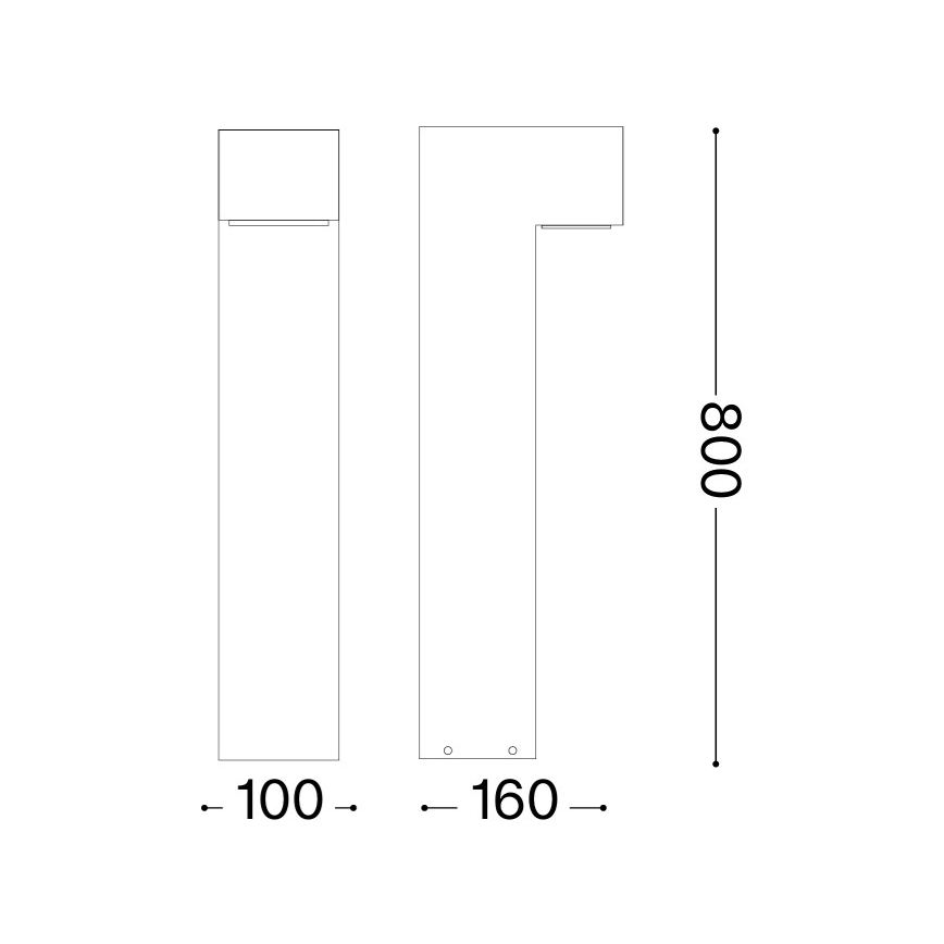 Ideal Lux - Zunanja svetilka SIRIO 2xGX53/9W/230V 80 cm IP65 rjava